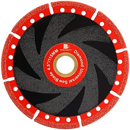 Metal Cutting Diamond Blade 4 1/2"- BRSCHNITT 115mm All-Purpose Diamond Saw Blade for Rebar Sheet Metal Angle Iron Stainless Steel Concrete.