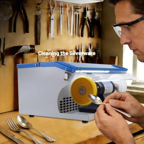 500W Jewelry Bench Polisher with Dust Collector for Jewelers