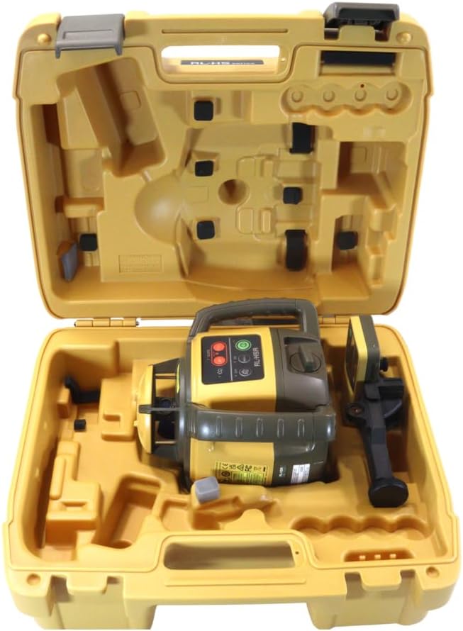 Topcon RL-H5A Horizontal Self-Leveling Rotary Laser Level Kit- LS-80X Receiver, NiMH Battery, and Charger 2600ft Range, ±1/16" Accuracy at 100ft, IP66 Rated for Construction, Grading & Excavating