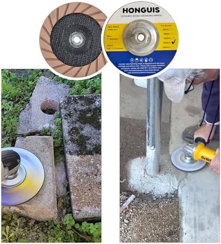 7" Ceramic Bond Diamond Cup Wheel for Concrete, 5/8-11, 200 Grit