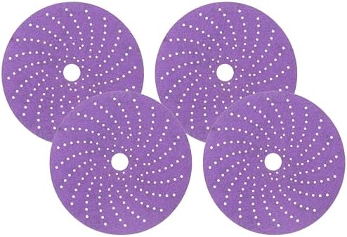 3M Cubitron, Hookit Clean Sanding Abrasive Disc 31373, 6 in, 150+ Grade, 50/Pack Discs, Virtually Dust-Free, High Performance, Multi-Hole Pattern, Feather Edging, Stock Removal (Pack of 4)