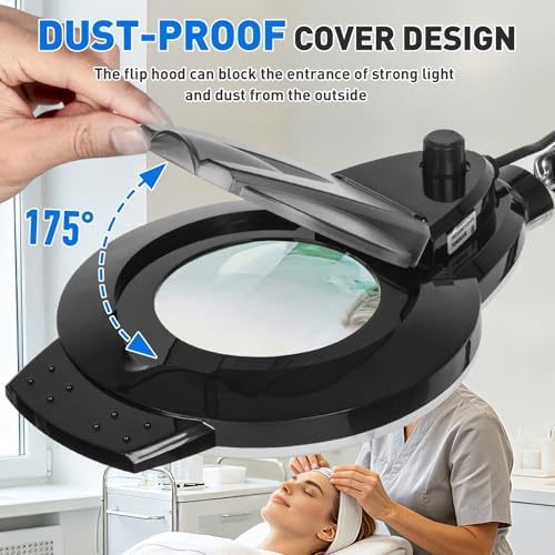 KIRKAS LED Magnifying Lamp with Clamp, 2,200 Lumens Dimmable 35in 12X