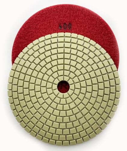 7" Pro Series Dry Stone/Concrete Polishing Pads, Turbo Style, 400 Grit