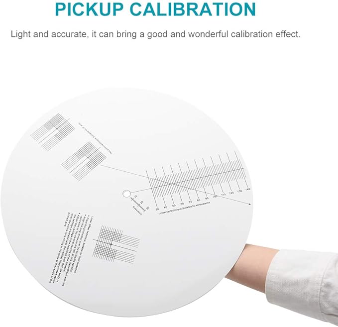 Acrylic Turntable Mat Cartridge Alignment Protractor Phonograph Cartridge Alignment Tool Anti Slip LP Record Calibration Plate for Turntable Accessories