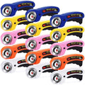 Lothee 15 Pcs Rotary Cutters 45mm Blade Bulk Fabric Cutter Rotary Tools with Handle Safety Lock Quilting Supplies Stainless-Steel Blade for Quilting Sewing Leather Arts Crafts Fabric Paper