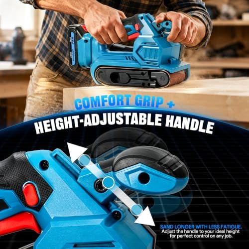 3"x18" Cordless Belt Sander Kit - 2 * 2.0Ah Batteries & Charger