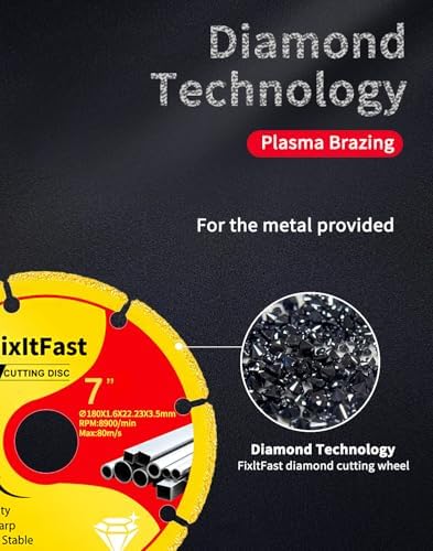 FIXLTFAST Diamond Metal Cutting Wheel 7 x 7/8" for Angle Grinder - 1PCS