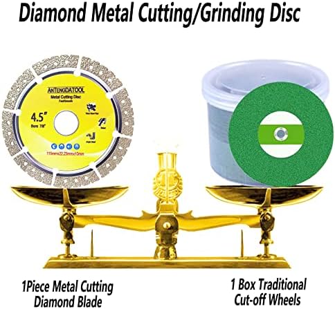 9 Inch Metal Cutting Diamond Blade, 230mm Cut Off Wheel 7/8"-5/8" Arbor for Cast Iron Rebar Carbide Stainless Steel by ANTENGDATOOL