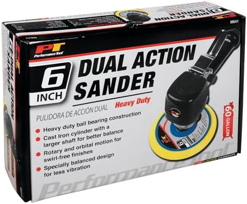 Performance Tool M641 6 in. Heavy Duty Pneumatic Dual Action Sander
