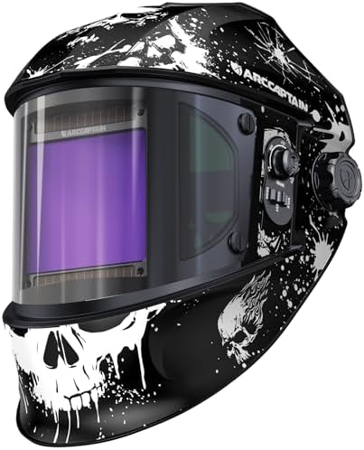 ARCCAPTAIN Welding Hood, 180° Panoramic View Auto Darkening Welding Helmet (LY800Js-IW)
