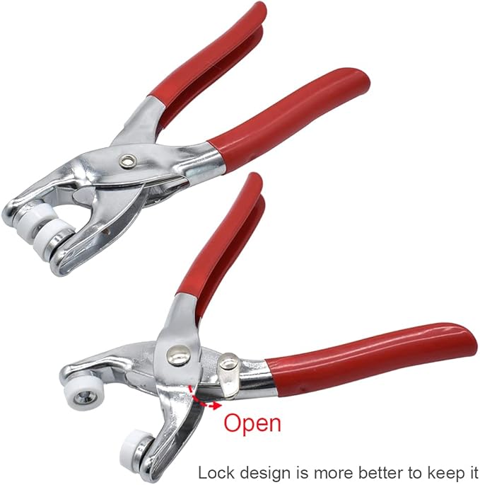 200 Sets Metal Snaps Fasteners Kit 9.5mm 10 Colors Metal Prong Ring Button with Fastener Pliers Press Tool for Sewing and Crafting