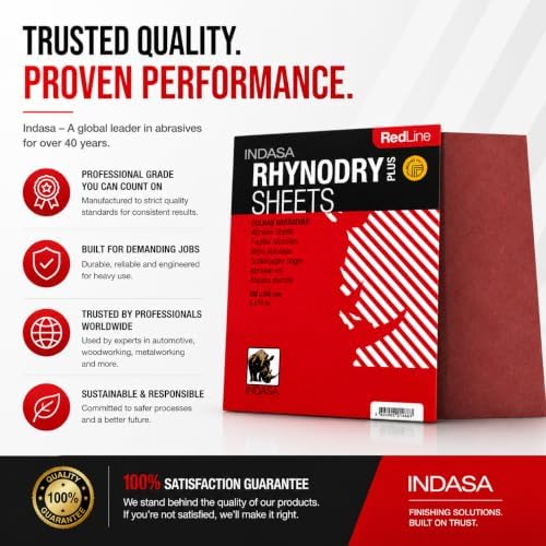 Buy Indasa Red Line Rhynodry Heavy Duty Sanding Sheets, 5 Series (5-1200)