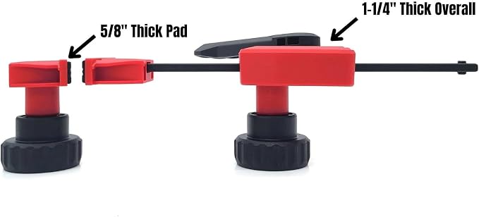 Taytools 12-Piece MFT Table Clamp Kit - 10' Vertical & Horizontal Clamps, Bench Dogs & Locking Knobs - Fits Tables with 20mm Dog Holes