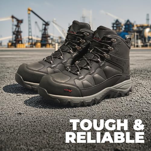 NORTIV 8 Men's Waterproof Steel Toe Work Boots