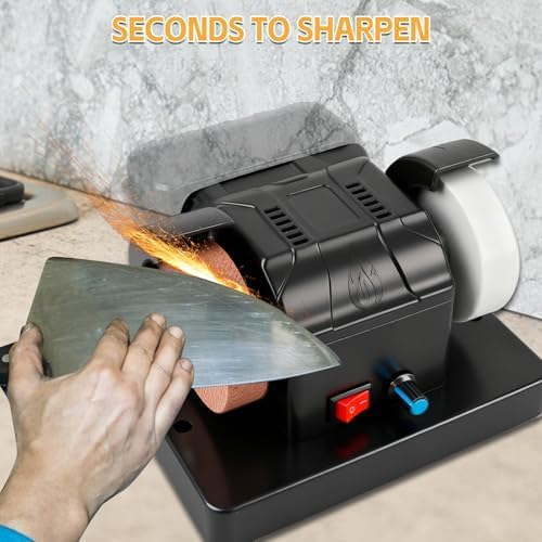 Mini Cordless Bench Grinder Compatible with Makita 18V-21V Batteries, Electric Multi-Purpose Grinding Machine 7000 RPM Stepless Speed Regulation for Metal, Wood, Jewelry Buffing