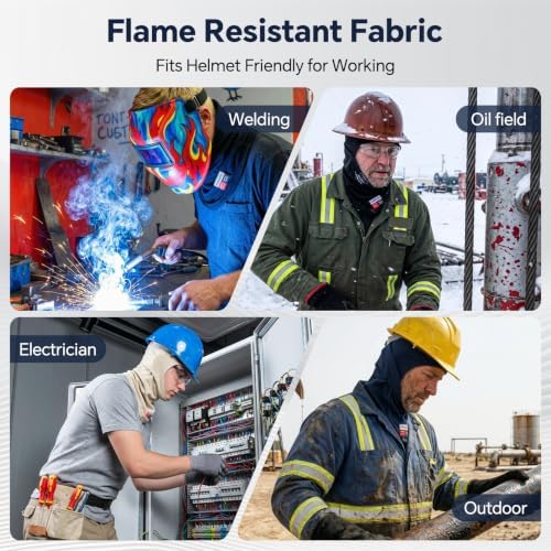 Fullsheild FR Balaclava CAT2 7oz Flame-Retardant Cotton Face Mask, NFPA2112