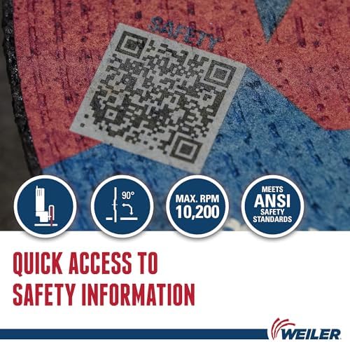 Weiler 57044 6 Inch Cutting Wheel, Tiger AO Steel/Metal Long Life Performance Cutting, .045" A60T Type 27 5/8"-11 Hub, Pack of 10