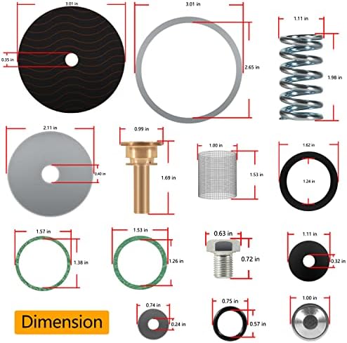 RK1-600XL Repair Kits compatible with 1" Model 600XL Pressure Reducing Valves