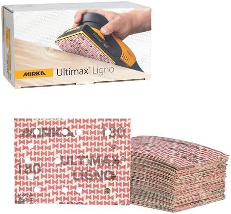 Mirka Abrasive Sheets Ultimax Ligno 3x4 inch P180 Hook and Loop 50 Pack
