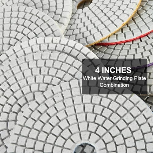 36 Pcs Granite Polishing Kit, 4 Inch 50-6000 Grit Diamond Polishing Pads