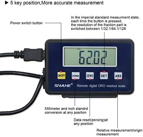 Digital LCD Linear 0-150mm/0-6inch Accurate Digital Readout Lathe Scale for Milling Machines