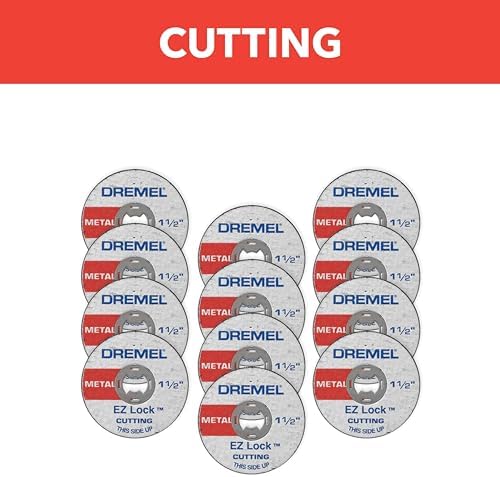 Dremel EZ456B 1-1/2" EZ Lock Rotary Tool Cutting Wheels - 12 Pieces