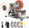 Multifunctional Mini Belt Sander, Electric Knife Sharpener, 15 Degree Belt Grinder,7 Adjustable Speed Buffer Polisher Knife Sharpening System for Kitchen Knives, Wood, Plastic, Crafts