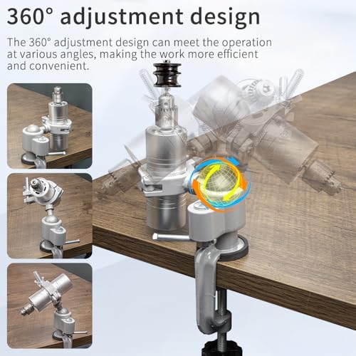 BAUSATZ Leather Polishing Machine, Leather Edge Burnishing Machine, Electric Leather Edge Burnisher Polisher Tool 10pcs Leather Burnisher Bits, Adjustable Speed (0-24000RPM) Polishing Grinding Machine