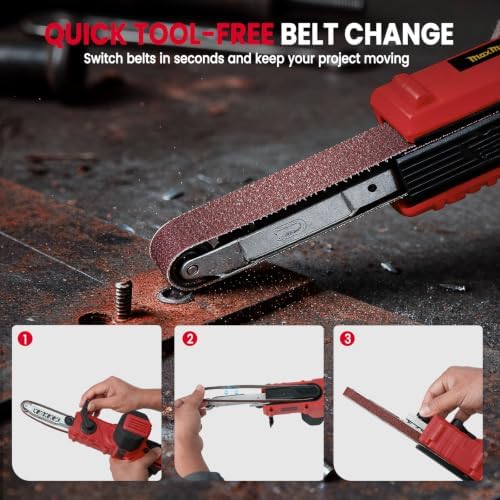 Cordless Bandfile Sander Belt Sander Compatible with Milwaukee 18V Battery