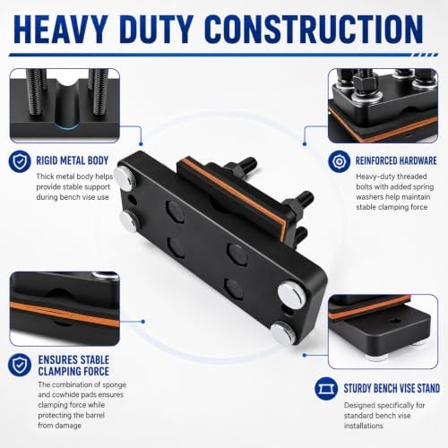 Professional Grade Heavy Duty Barrel Vise Tool, Universal Barrel Clamp