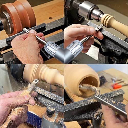 RUITOOL Wood Lathe Tools Set with Carbide Lathe Tools and Bowl Sander