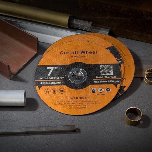 20 Pack Cut Off Wheels 7 Inch Cutting Wheel 7”x1/16”x7/8” Metal and Stainless Steel Cutting Disc Fit for Angle Grinder Aggressive Cutting disc for General Purpose Metal Cutting