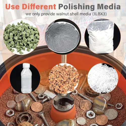 Electric 5LB Vibratory Tumbler Bowl Tumbling Polishing Machine - Polishing Small Metal Parts