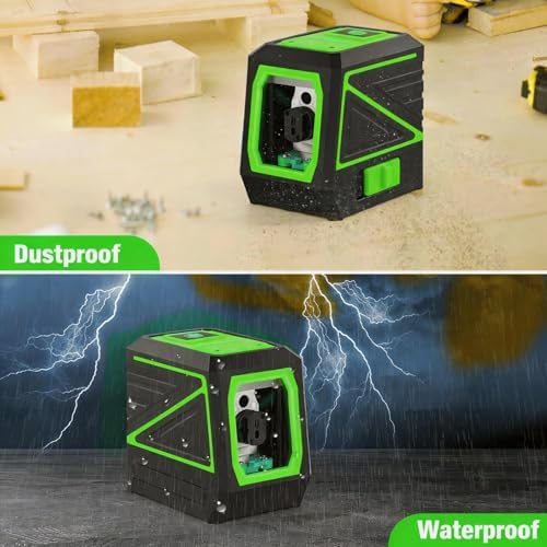 Laser Level with Tripod, 100Ft Green Cross Line Rotary Laser Tool