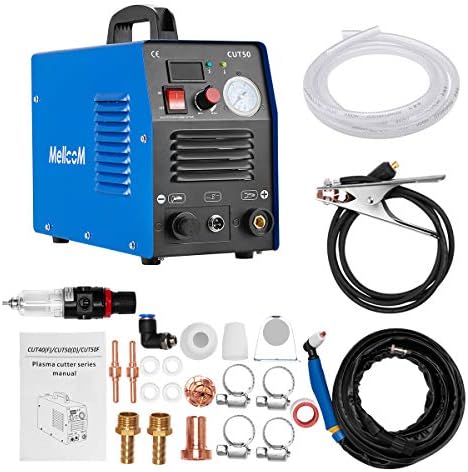Plasma Cutter, CUT50 50Amp 110V/220V Dual Voltage Cutting Machine, Non-Touch Pilot Arc Plasma Cutter Machine Air Plasma Cutter with High-Frequency Start, Portable Plasma Cutter MOS Type