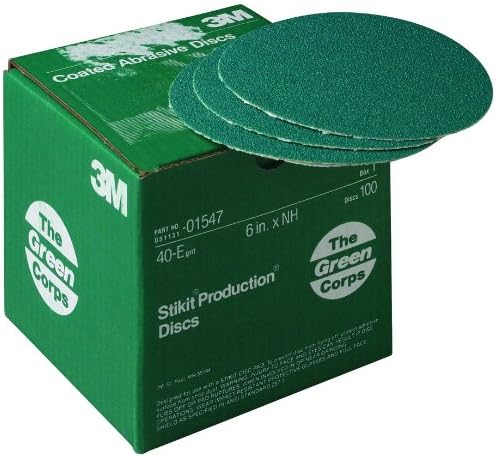 3M Green Corps Stikit Production Disc, 01547, 6 in, 40+ Grade