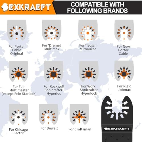 100 PCS Titanium Oscillating Saw Blades for Metal Nails, Wood and Plastic