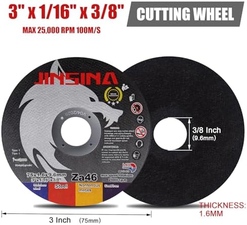 3" Cut Off Wheels 12PCS, Metal and Stainless Steel Cutting Wheel