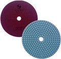 PPW124D Diamond Polishing Pads 4" For Concrete Terrazzo Marble Stone Granite Edge Countertop Floor Wet Polishing, Grit 500 - Pack of 2