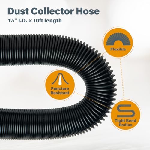 POWERTEC 71743 Dust Collection Hose Attachment and Hand Sander Block Kit w/Ultra Flex Vacuum Adapters, Assorted Grit Oxide Sander Pads