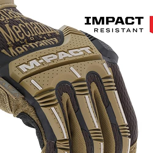 Mechanix Wear M-Pact Impact Protection Work Gloves Brown Small