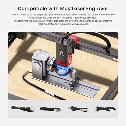 AlgoLaser 4-in-1 Y-axis Rotary Roller and Rotary Chuck for Engraving