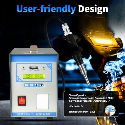 Ultrasonic Spot Welder, 200-700W Plastic Welding Machine with MCU Control System and Triode Control, 28KHZ High Speed Handheld Welder, Portable Spot Welding Machine for PP ABS PE