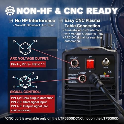 LTP6300DCNC 63A CNC Drag-Cut Blowback Plasma Cutter 110V/220V