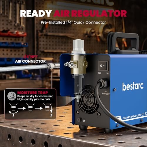 Bestarc 50A Plasma Cutter Machine, Pilot Arc, IGBT 110V/220V Dual Voltage