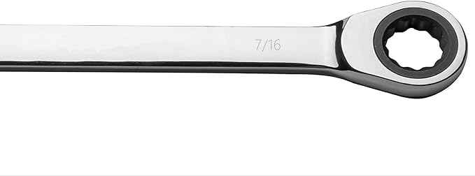 FLZOSPER 7/16 in. SAE Ratchet Wrench,Box End Head 72-Tooth Ratcheting Combination Wrench Spanner
