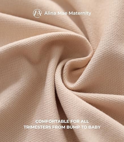 Maternity Pants Work Over The Belly with Pockets, Womens Pregnancy Dress Pants Office Clothes Trousers Stretch Summer