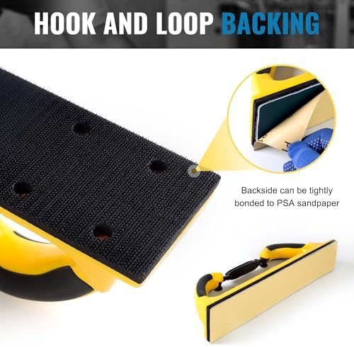 S SATC 2-3/4" x 15-3/4" Adjustable Radius Longboard Flexible Sanding Blocks with Hook & Loop Backing and PSA Sandpaper Conversion Adapter Pad for Sanding Auto Body Woodworking