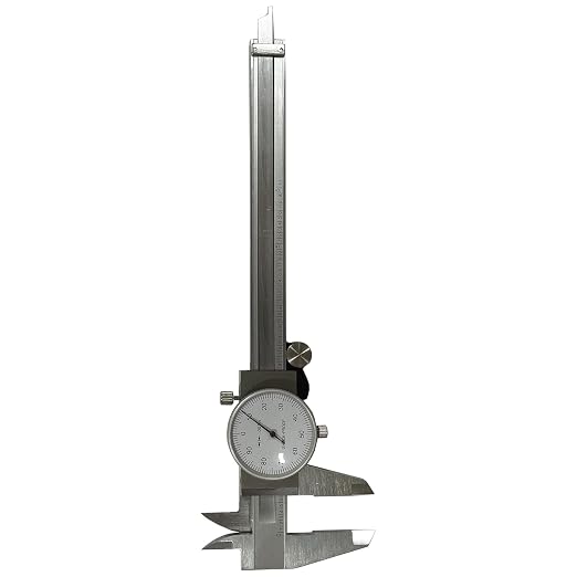 6 Inch Dial Caliper, MFQNENLK 4-Way Measurement Calipers, 0.001 Accuracy Imperial Shockproof Measuring Tool with Plastic Case (Dial Caliper 0-6" Range)