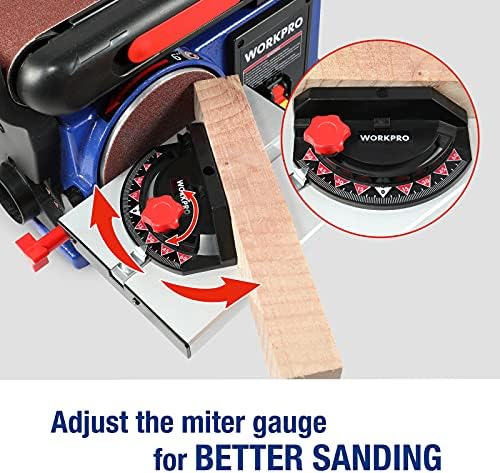 WORKPRO 4 x 36 Belt Sander with 6 Inch Disc, Belt Disc Sander